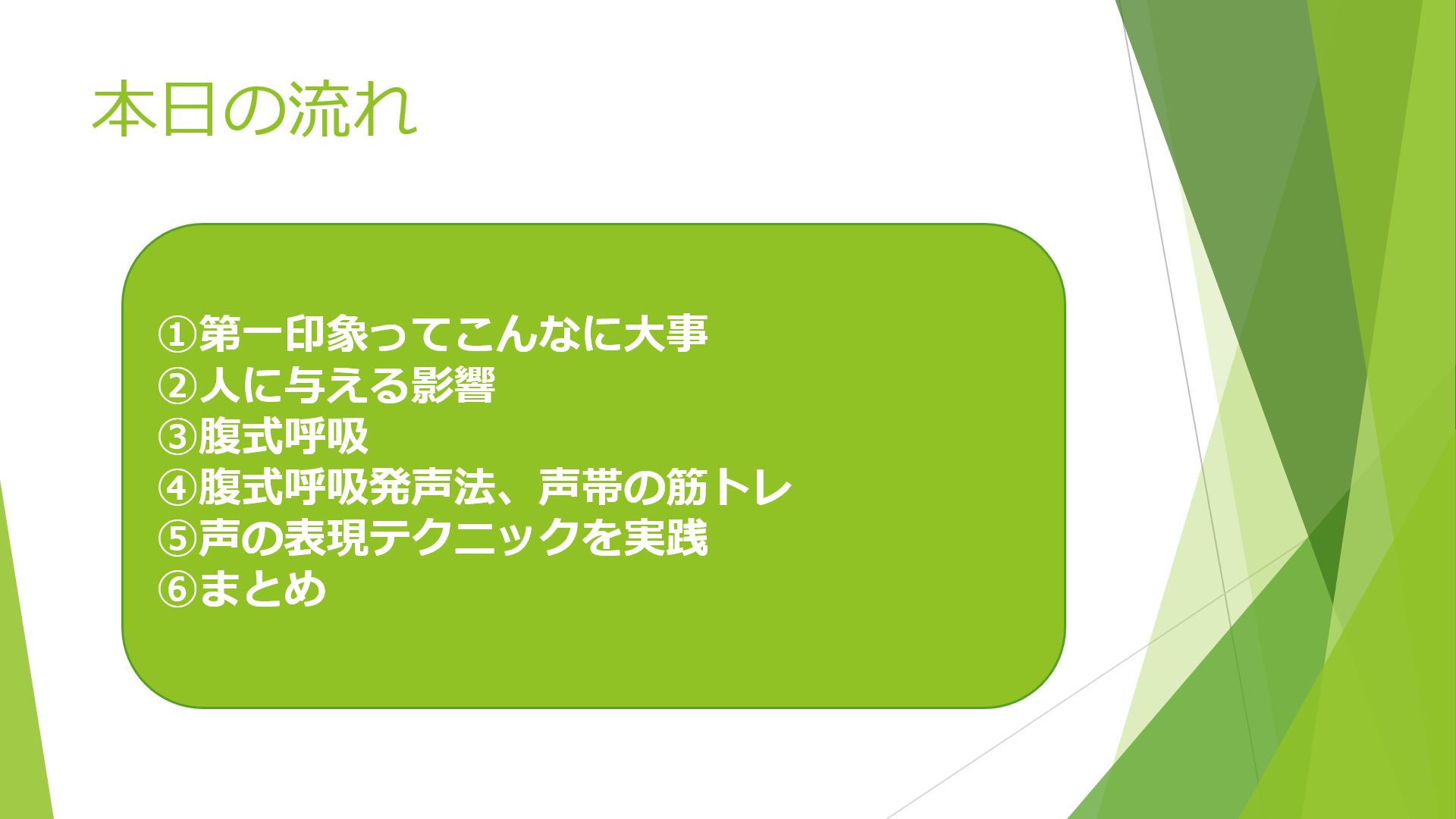 第一印象を良くする発声法